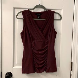 White House Black Market burgundy sleeveless tank